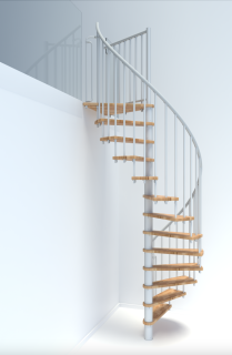 MINKA Berlin White - točité schody do 329 cm - Buk